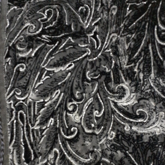 Chico's Black Furry Textured Open-Front Jacket - Picture 6 of 6